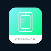 Mobile Online Study School Mobile App Button Android and IOS Line Version vector