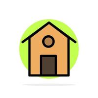 Home House Building Abstract Circle Background Flat color Icon vector