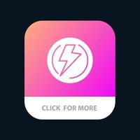 Bolt Light Voltage Industry Power Mobile App Button Android and IOS Glyph Version vector