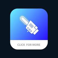 Saw Circular Blade Cordless Mobile App Button Android and IOS Glyph Version vector