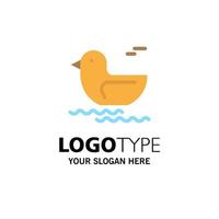 Duck River Canada Business Logo Template Flat Color vector