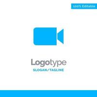 Camera Image Basic Ui Blue Solid Logo Template Place for Tagline vector