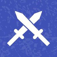 Unique Two Swords Vector Icon