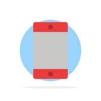 Mobile Cell School Abstract Circle Background Flat color Icon vector