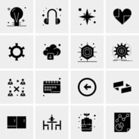 16 iconos de negocios universales vector ilustración de icono creativo para usar en proyectos relacionados con la web y dispositivos móviles