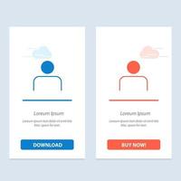 Instagram People Profile Sets User  Blue and Red Download and Buy Now web Widget Card Template vector