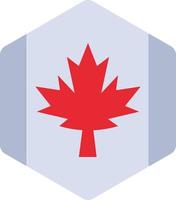 Flag Autumn Canada Leaf Maple  Flat Color Icon Vector icon banner Template