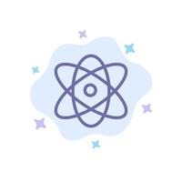 Atom Education Physics Science Blue Icon on Abstract Cloud Background vector