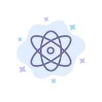 Atom Education Physics Science Blue Icon on Abstract Cloud Background vector