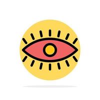 Eye Eyes Watch Design Abstract Circle Background Flat color Icon vector