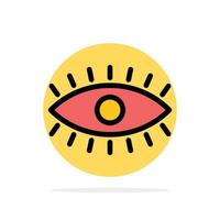 Eye Eyes Watch Design Abstract Circle Background Flat color Icon vector