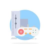 game gamepad joystick play playstation Flat Color Icon Vector