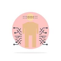 Sensor body Data Human Science Flat Color Icon Vector