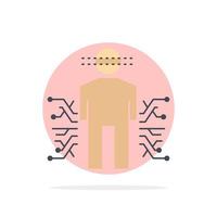 Sensor body Data Human Science Flat Color Icon Vector