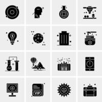 16 iconos de negocios universales vector ilustración de icono creativo para usar en proyectos relacionados con la web y dispositivos móviles