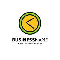 Arrow Interface Left User Business Logo Template Flat Color vector