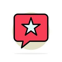 Chat Favorite Message Star Abstract Circle Background Flat color Icon vector