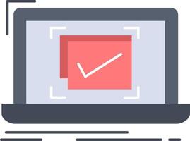 system monitoring checklist Good OK Flat Color Icon Vector