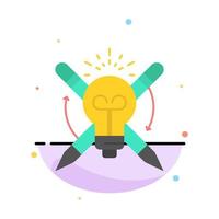 Success Bulb Light Focus  Abstract Flat Color Icon Template vector