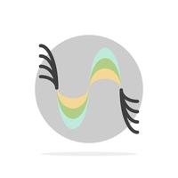 Frequency Hertz Pitch Pressure Sound Abstract Circle Background Flat color Icon vector