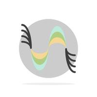 Frequency Hertz Pitch Pressure Sound Abstract Circle Background Flat color Icon vector