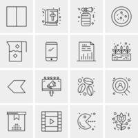 16 Universal Business Icons Vector Creative Icon Illustration to use in web and Mobile Related project