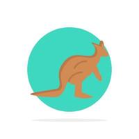 Animal Australia Australian Indigenous Kangaroo Travel Abstract Circle Background Flat color Icon vector