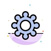 Gear Setting Cogs Abstract Flat Color Icon Template vector