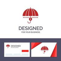 Creative Business Card and Logo template Funds Finance Financial Money Protection Safety Security Support Vector Illustration