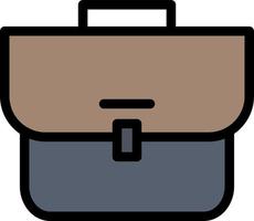 bolsa caso maleta bolsa de trabajo color plano icono vector icono banner plantilla