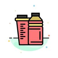 botella bebida coctelera de energía deporte abstracto color plano icono plantilla vector