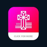 American Cross Church Mobile App Button Android and IOS Line Version vector