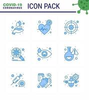 Coronavirus awareness icons 9 Blue icon Corona Virus Flu Related such as virus protection care corona virus viral coronavirus 2019nov disease Vector Design Elements