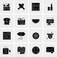 16 iconos de negocios universales vector ilustración de icono creativo para usar en proyectos relacionados con la web y dispositivos móviles