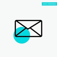 Mail Email User Interface turquoise highlight circle point Vector icon