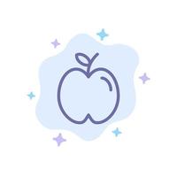 Apple Education School Study Blue Icon on Abstract Cloud Background vector