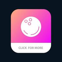 Ball Bowling Sports Strike Mobile App Button Android and IOS Glyph Version vector