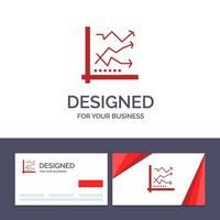 Creative Business Card and Logo template Graph Analysis Analytic Analytics Chart Data Vector Illustration