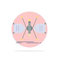 Architect constructing grid sketch structure Flat Color Icon Vector