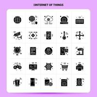 Solid 25 Internet Of Things Icon set Vector Glyph Style Design Black Icons Set Web and Mobile Business ideas design Vector Illustration