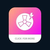 Fan Power Energy Factory Mobile App Button Android and IOS Glyph Version vector