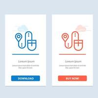 Mouse Location Search Computer  Blue and Red Download and Buy Now web Widget Card Template vector