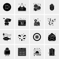 16 Universal Business Icons Vector Creative Icon Illustration to use in web and Mobile Related project