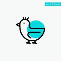Duck Goose Swan Spring turquoise highlight circle point Vector icon
