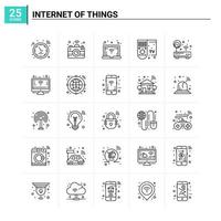 25 Internet Of Things icon set vector background