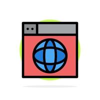 Web Design Internet globe World Abstract Circle Background Flat color Icon vector