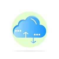 Cloud Computing Link Data Abstract Circle Background Flat color Icon vector