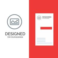 Image Photo Basic Ui Grey Logo Design and Business Card Template vector