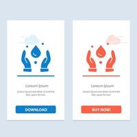 Ecology Environment Nature  Blue and Red Download and Buy Now web Widget Card Template vector