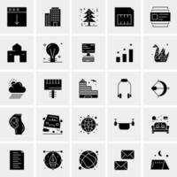 25 iconos de negocios universales vector ilustración de icono creativo para usar en proyectos relacionados con la web y dispositivos móviles